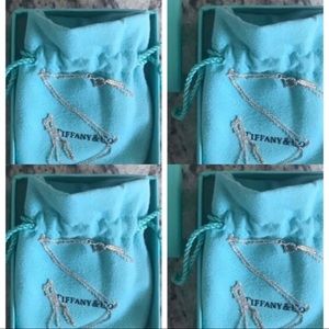 FOUR NEW Tiffany & Co Silver chain necklaces 18”